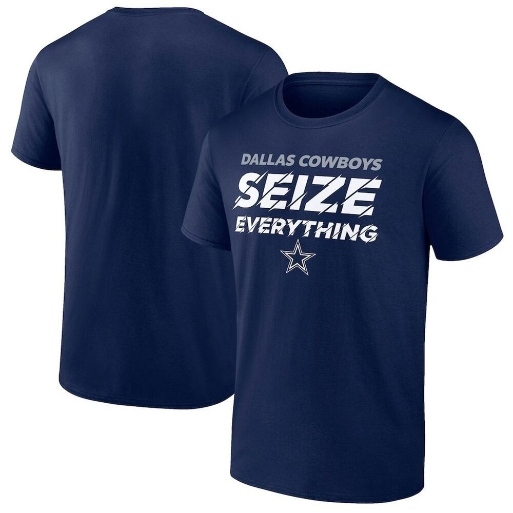 Dallas Cowboys Fanatics Seize Everything Men's Blue Short Sleeve T-Shirt Med NWT
